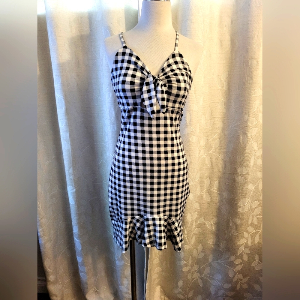 Black Gingham Dress